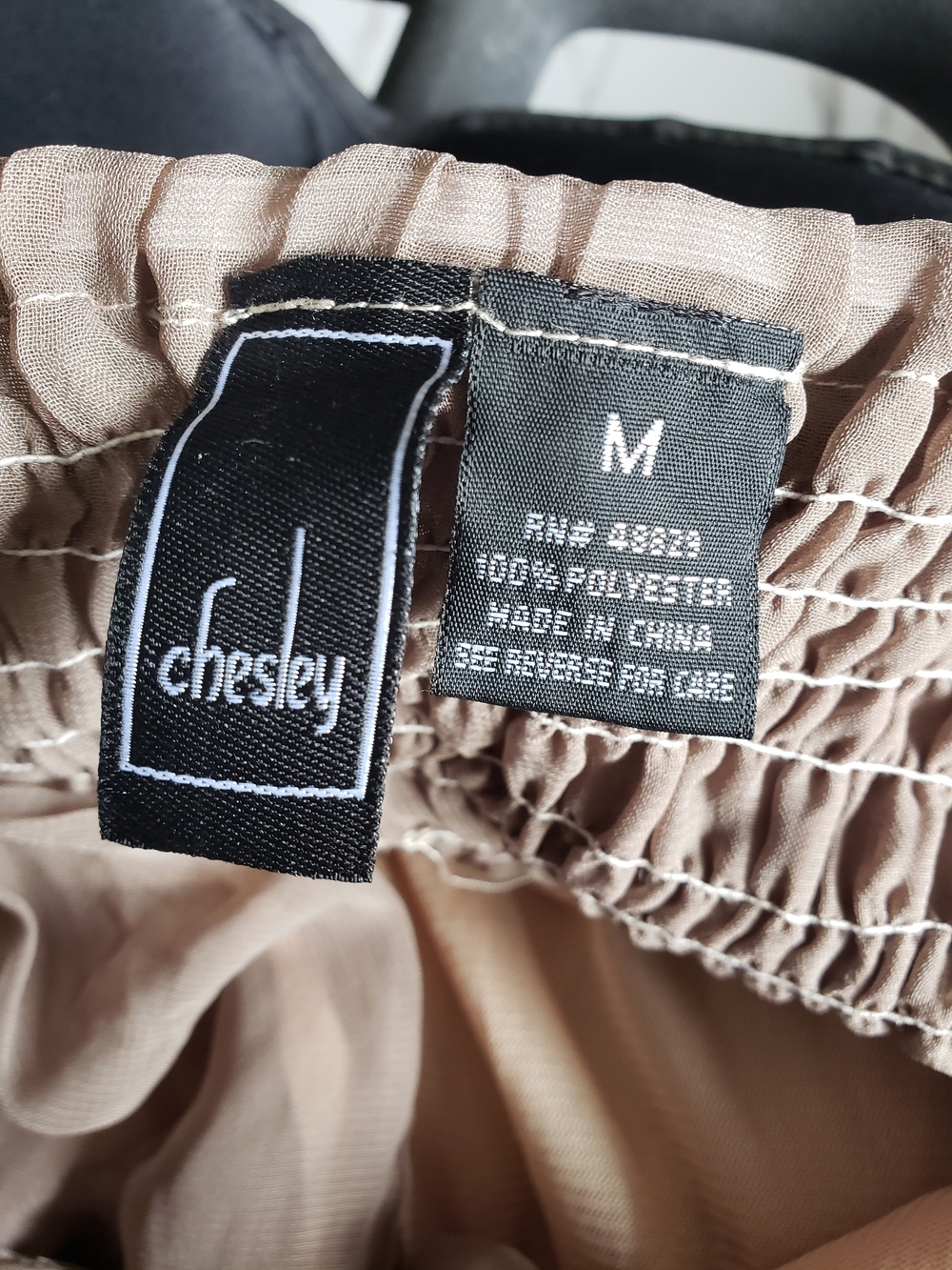 Chesley Taupe and Cream Tiered Rosette Chiffon Mini Dress - Picture 2 of 4
